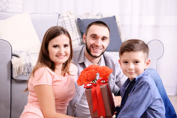Husband, wife and son — Stock Photo, Image