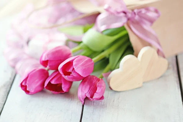 Beautiful romantic composition with flowers. St. Valentines Day background — Stock Photo, Image