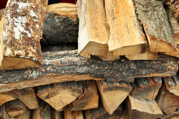 Mucchio di legna da ardere primo piano — Foto Stock