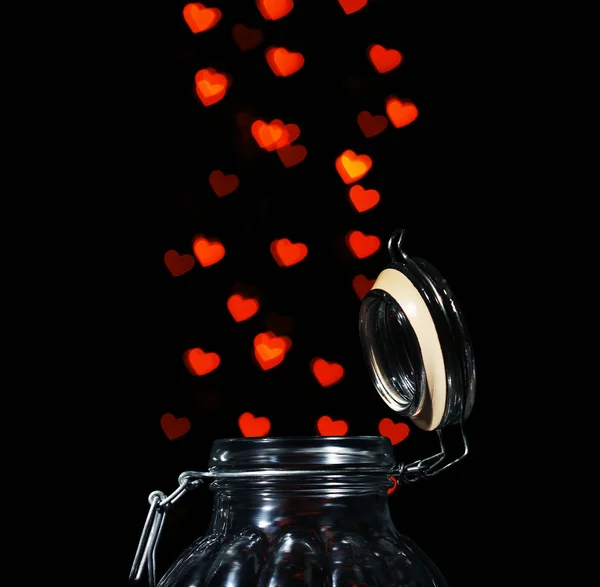 ガラスの瓶から愛の奇跡 — ストック写真