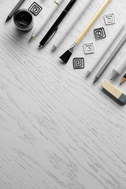 ofis malzemeleri yakın çekim 