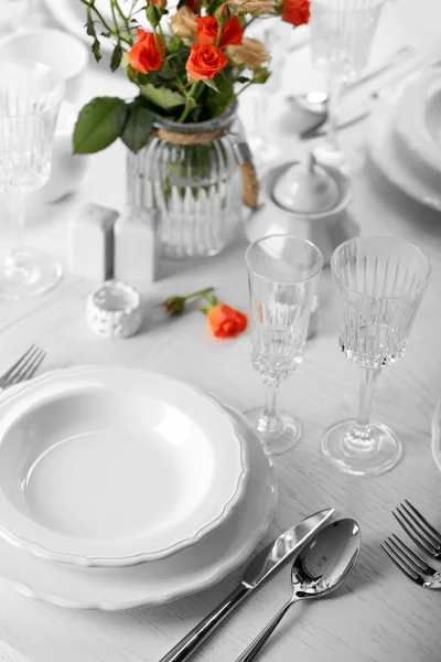 Served table in restaurant — Stock Photo, Image