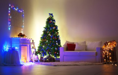Süslü Noel odası    