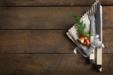 Noel hizmet çatal bıçak takımı