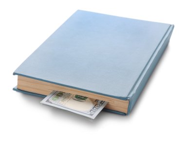 İç içe geçmiş banknotlar ile kırmızı kitap