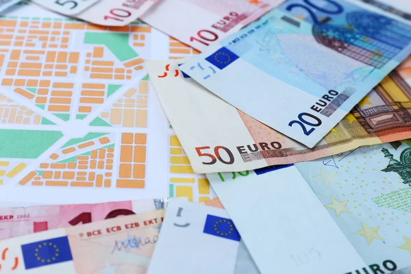 Verschillende eurobankbiljetten — Stockfoto
