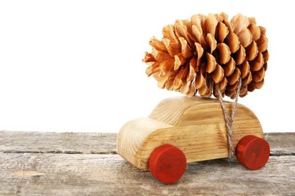 Wooden toy car — Stock Photo, Image