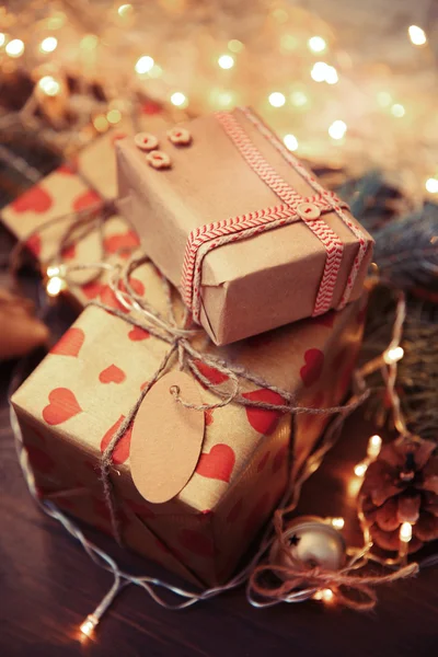 Домашние рождественские подарки — стоковое фото