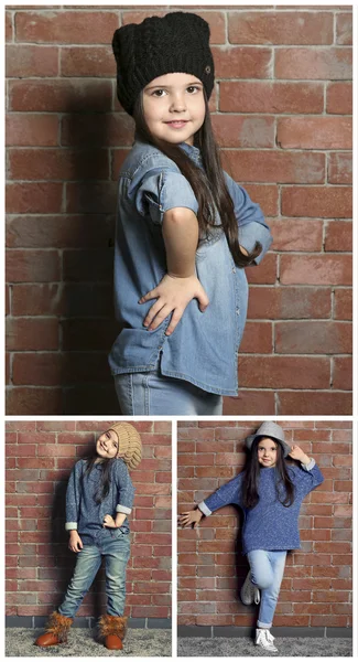 Collage de niña de moda —  Fotos de Stock