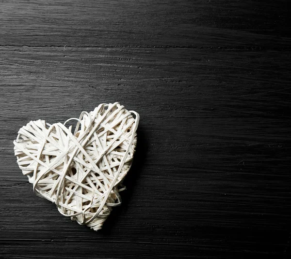 Heart on wooden background — Stock Photo, Image