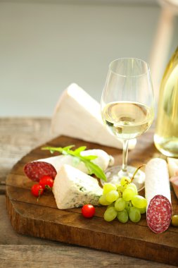 İtalyan yemek ve şarap türleri ile natürmort