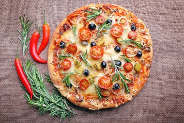 güzel taze pizza