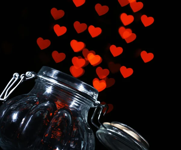 Miracle of love from glass jar — Stock Photo, Image