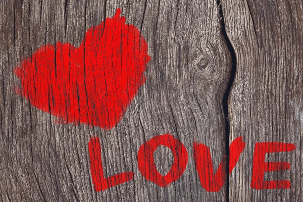 Slovo "Láska" maloval na zdi — Stock fotografie