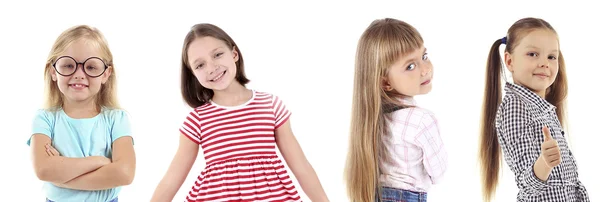 Adorables Enfants Isolés Sur Blanc — Photo