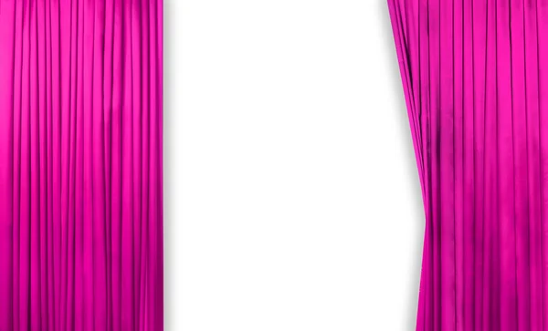 Rózsaszín függöny, színház vagy a mozi színpadán — Stock Fotó