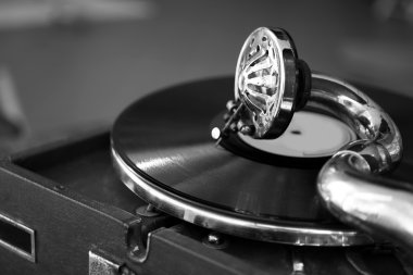 Eski gramofon portre