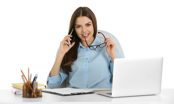 Hermosa mujer en la oficina — Foto de Stock