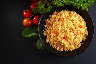 Havuç ile haşlanmış pirinç  