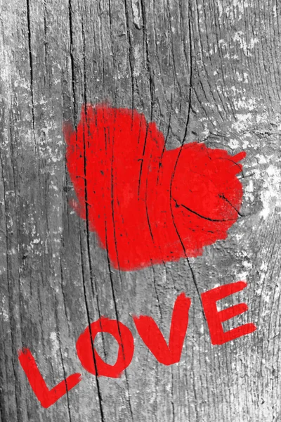 Word "Love" painted on  wall — Stock Photo, Image