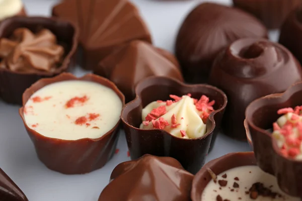 Bomboane de ciocolată asortate — Fotografie, imagine de stoc