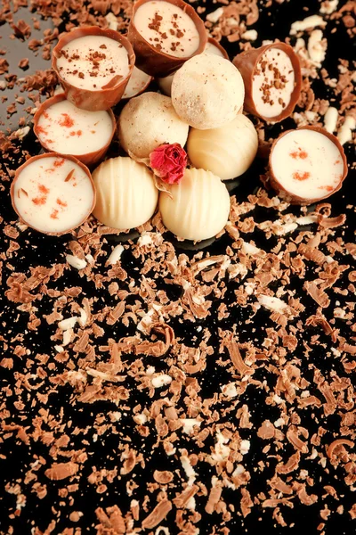 Асорті шоколадні цукерки — стокове фото