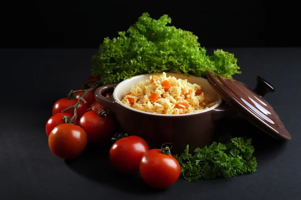 Reiskompott mit Karotten — Stockfoto