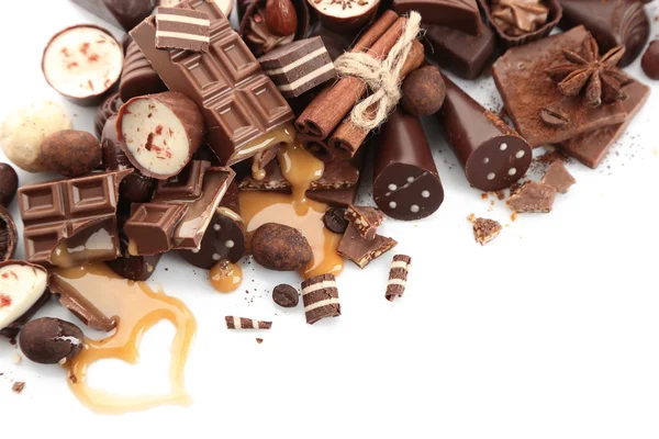 Ассорти шоколадных конфет — стоковое фото