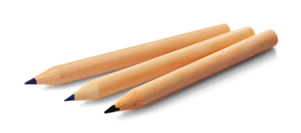Πολύχρωμα μολύβια σε λευκό — Φωτογραφία Αρχείου