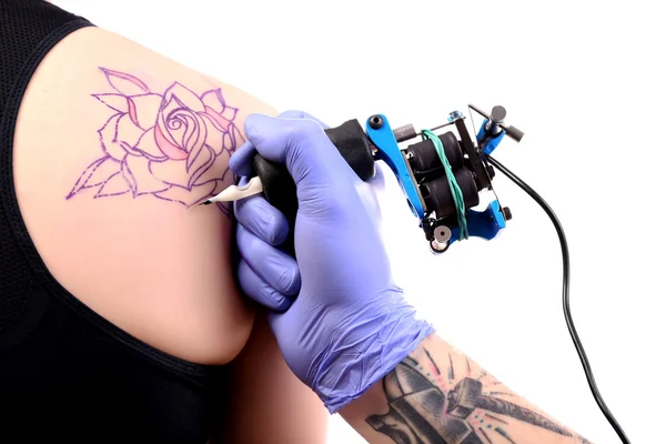 Processo di fabbricazione del tatuaggio — Foto Stock