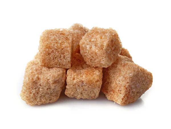 Pile of brown sugar cubes — Stock Photo, Image