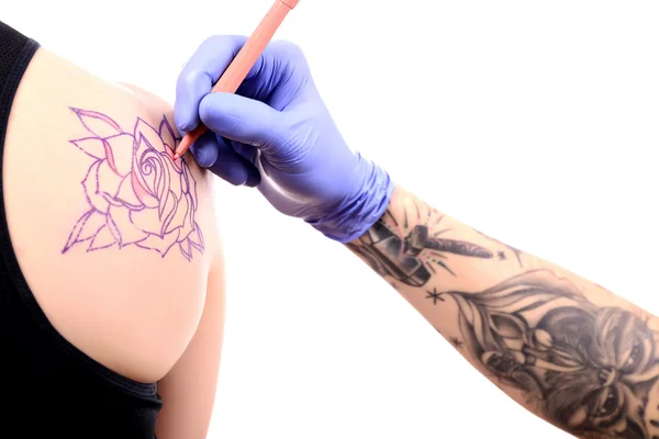 Processo di fabbricazione del tatuaggio — Foto Stock