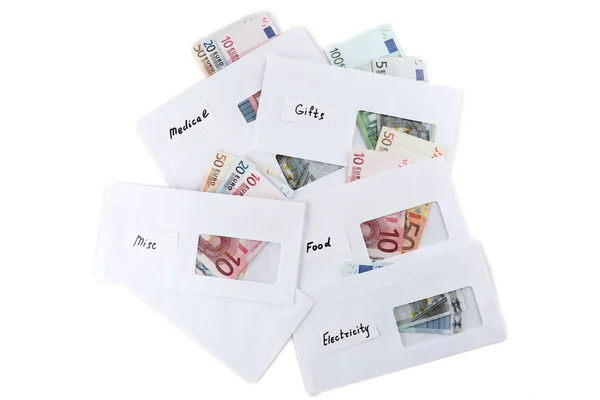 Envelopes with money for needs — Stock Photo, Image