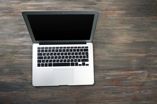 An open silver laptop — Stock Photo, Image