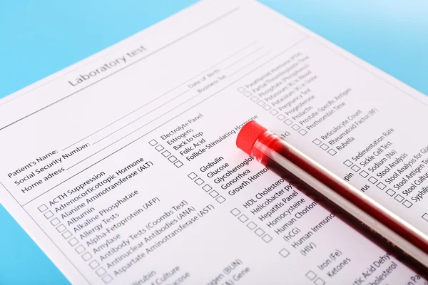 Blood in test tube — Stock Photo, Image