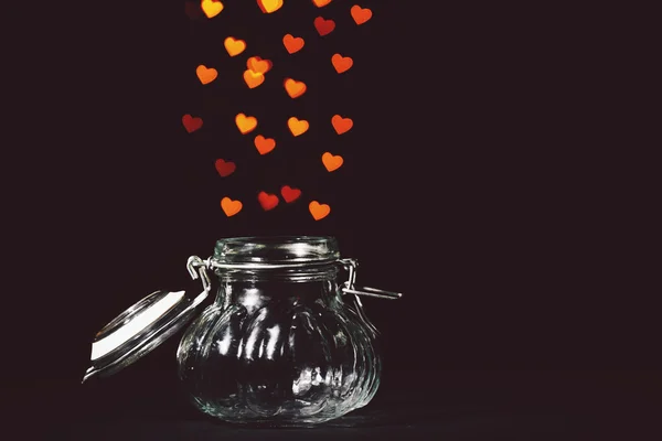 Miracle of love from glass jar — Stock Photo, Image