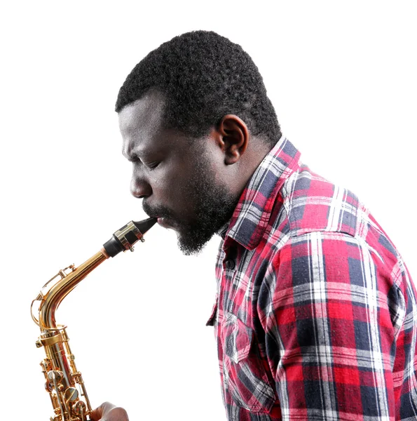 Afrikanischer Jazzmusiker — Stockfoto