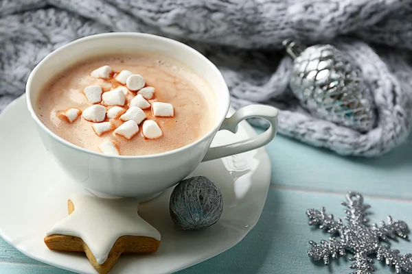 Tazza di cacao caldo con marshmallow — Foto Stock