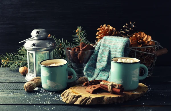 Hot cacao with marshmallow — Stock Photo, Image