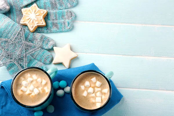 Hot cacao with marshmallow — Stock Photo, Image