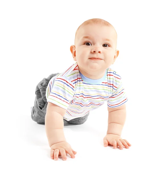 Schattige baby geïsoleerd — Stockfoto