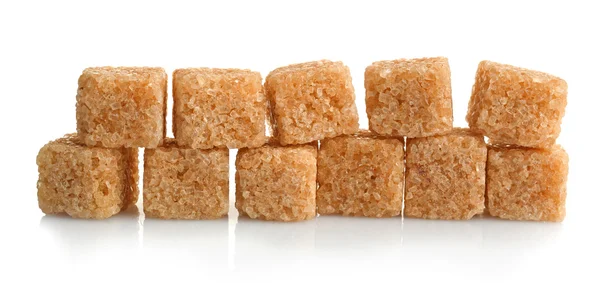 Haufen brauner Zuckerwürfel — Stockfoto