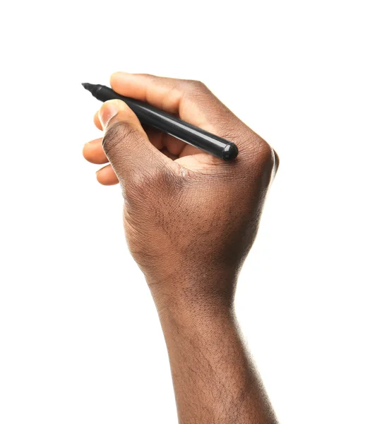 Male hand with pencil — Stock Photo, Image