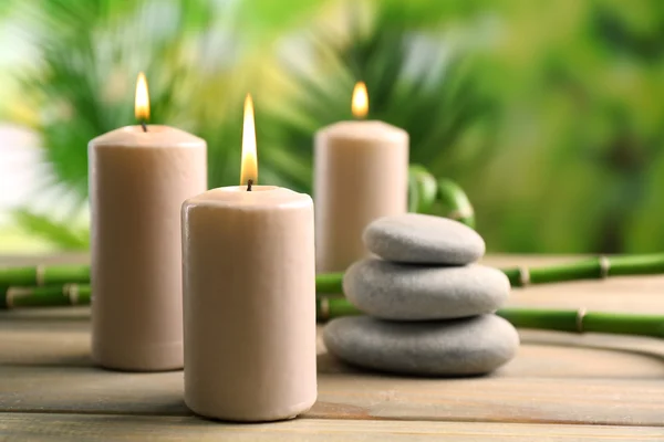 Spa composition of candles — Stock Photo, Image