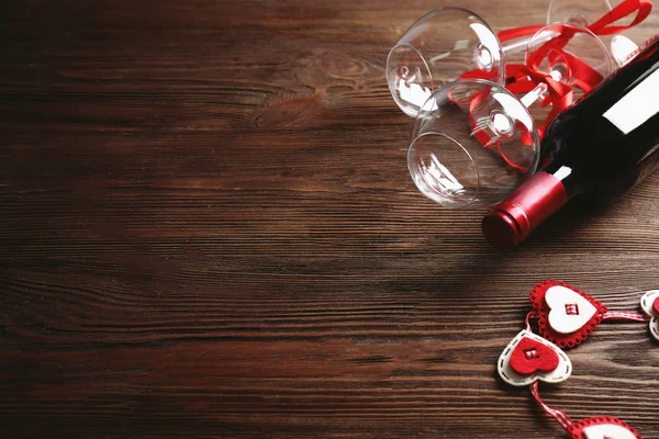 Vino Botella y copas — Foto de Stock