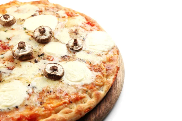 Gustosa pizza decorata con funghi — Foto Stock