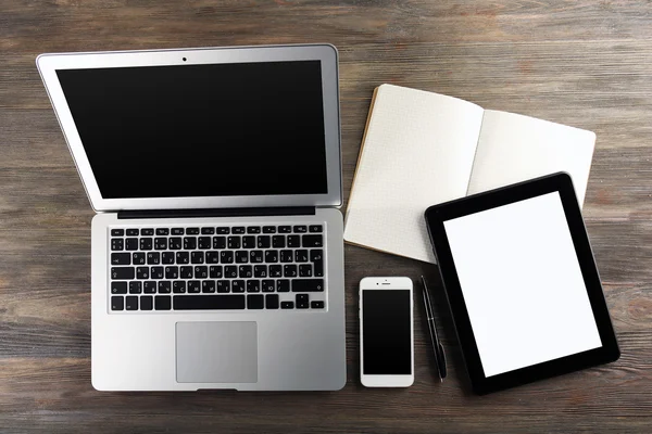 Modern laptop on table — Stock Photo, Image