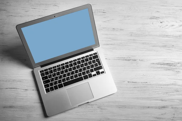 An open silver laptop — Stock Photo, Image