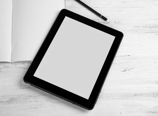 Modern tablet and notebook — Stock Photo, Image