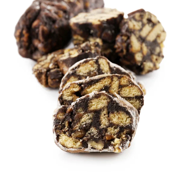 Lekkere chocolade salami — Stockfoto